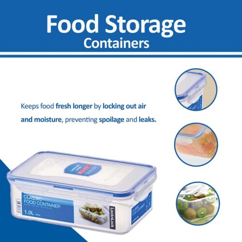 LocknLock Rectangular Classic Food Container 1L (34oz) 207 x 134 x 70mm – Airtight & Leakproof BPA-Free Plastic Food Box 14 LocknLock Rectangular Classic Food Container 1L (34oz) 207 x 134 x 70mm – Airtight & Leakproof BPA-Free Plastic Food Box