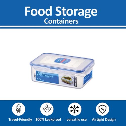 LocknLock Rectangular Classic Food Container 1L (34oz) 207 x 134 x 70mm – Airtight & Leakproof BPA-Free Plastic Food Box 15 LocknLock Rectangular Classic Food Container 1L (34oz) 207 x 134 x 70mm – Airtight & Leakproof BPA-Free Plastic Food Box