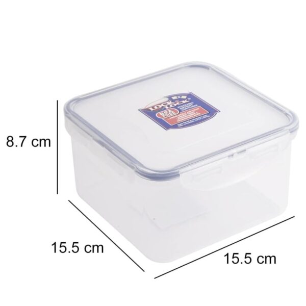 LocknLock Square Classic Food Container 1.2L (40oz) 155 x 155 x 87mm – Airtight & Leakproof BPA-Free Plastic Food Box 2 LocknLock Square Classic Food Container 1.2L (40oz) 155 x 155 x 87mm – Airtight & Leakproof BPA-Free Plastic Food Box
