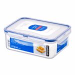 LocknLock Square Classic Food Container 870ml (29oz) 155 x 155 x 60mm – Airtight & Leakproof BPA-Free Plastic Food Box