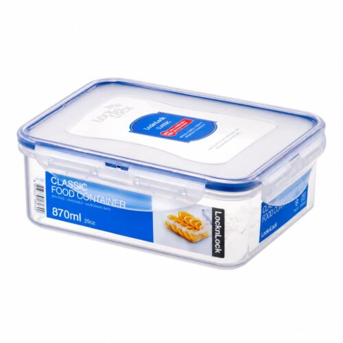 LocknLock Square Classic Food Container 870ml (29oz) 155 x 155 x 60mm – Airtight & Leakproof BPA-Free Plastic Food Box