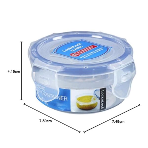 LocknLock Round Classic Food Container 100ml (3oz) 74mm Dia x 43mm – Airtight & Leakproof BPA-Free Food Box 2 LocknLock Round Classic Food Container 100ml (3oz) 74mm Dia x 43mm – Airtight & Leakproof BPA-Free Food Box