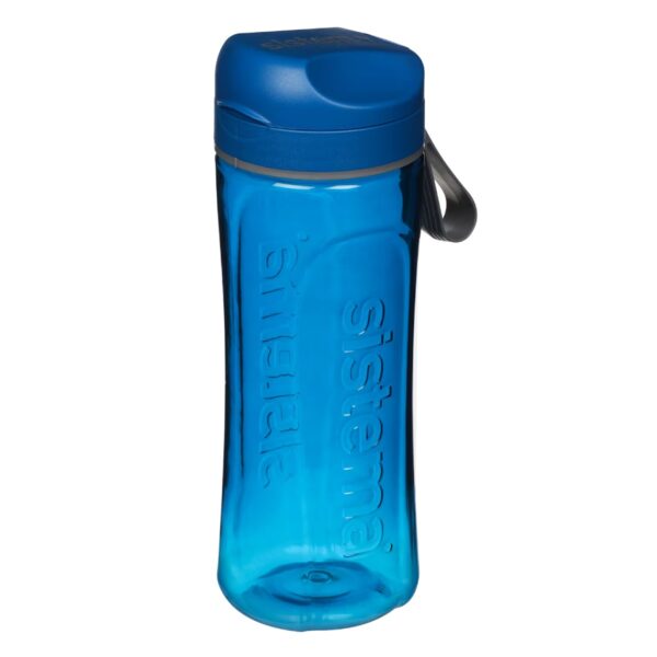Sistema Hydrate Tritan Swift Water Bottle 600ml Blue – Leakproof Flip Lid, BPA Free, Reusable Sports & Travel Bottle
