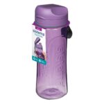 Sistema Hydrate Tritan Swift Water Bottle 600ml Purple – Leakproof Flip Lid, BPA Free, Reusable Sports & Travel Bottle