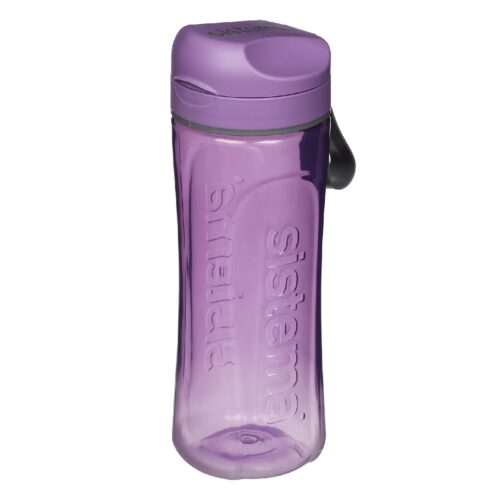 Sistema Hydrate Tritan Swift Water Bottle 600ml Purple – Leakproof Flip Lid, BPA Free, Reusable Sports & Travel Bottle