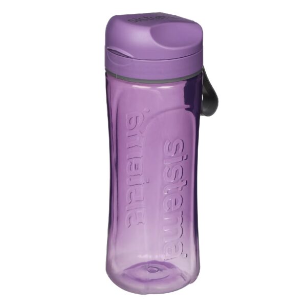 Sistema Hydrate Tritan Swift Water Bottle 600ml Purple – Leakproof Flip Lid, BPA Free, Reusable Sports & Travel Bottle