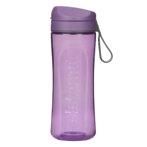 Sistema Hydrate Tritan Swift Water Bottle 600ml Purple – Leakproof Flip Lid, BPA Free, Reusable Sports & Travel Bottle