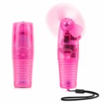 Cool Air Pocket Fan Pink – Portable Battery Operated Handheld Mini Fan with Lanyard, Carry Cover & Travel Cooling