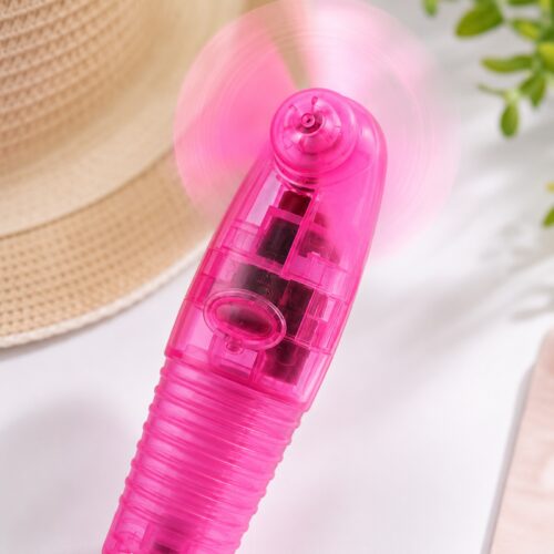 Cool Air Pocket Fan Pink – Portable Battery Operated Handheld Mini Fan with Lanyard, Carry Cover & Travel Cooling