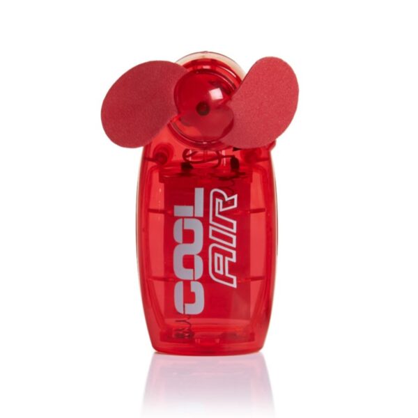 Handheld Mini Fan 2.5″ Red – Battery Operated Portable Pocket Cooling Fan, Lightweight Travel Fan, 2 AA Batteries Included