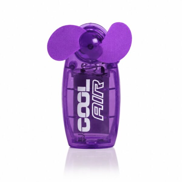 Handheld Mini Fan 2.5″ Violet – Battery Operated Portable Pocket Cooling Fan, Lightweight Travel Fan, 2 AA Batteries Included