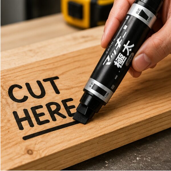 Zebra McKee Extra Bold Permanent Marker (Black) – Dual Tip 10mm Chisel & 17mm Flat, Signs, Posters & Labelling