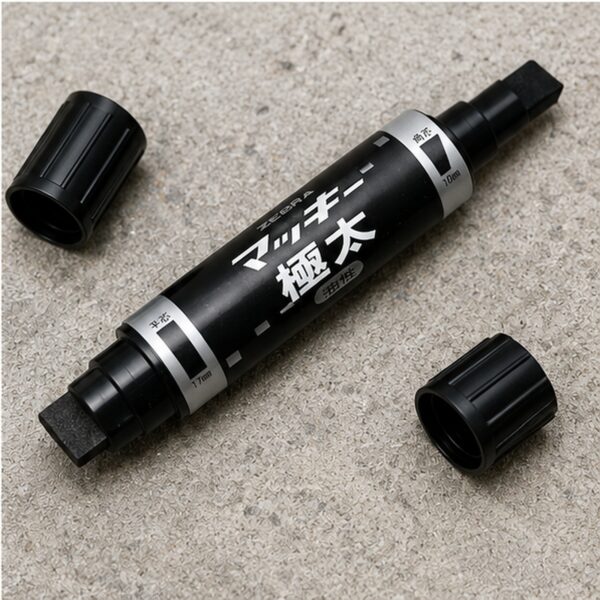 Zebra McKee Extra Bold Permanent Marker (Black) – Dual Tip 10mm Chisel & 17mm Flat, Signs, Posters & Labelling