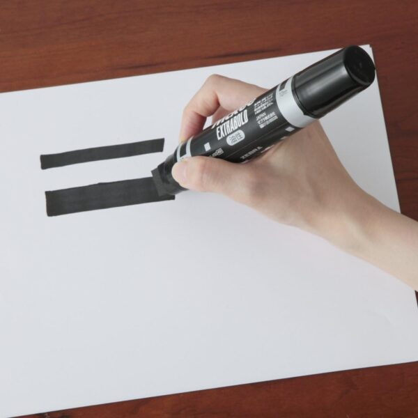 Zebra McKee Extra Bold Permanent Marker (Black) – Dual Tip 10mm Chisel & 17mm Flat, Signs, Posters & Labelling