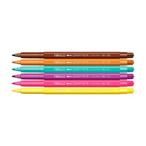 Caran d'Ache Kawaii Candy World Fibralo Felt Pens 6 Pack – Water Soluble Fibre-Tipped Colouring Pens in Cute Cardboard Box 8 Caran d’Ache Kawaii Candy World Fibralo Felt Pens 6 Pack – Water Soluble Fibre-Tipped Colouring Pens in Cute Cardboard Box