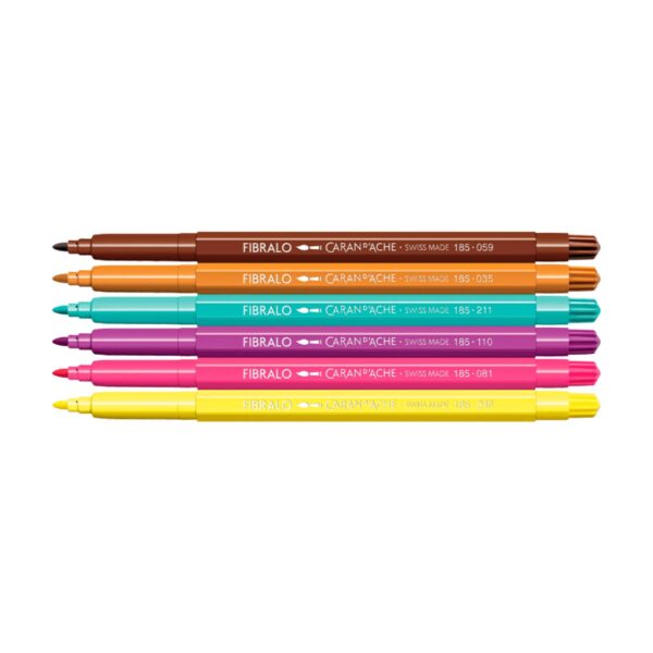 Caran d'Ache Kawaii Candy World Fibralo Felt Pens 6 Pack – Water Soluble Fibre-Tipped Colouring Pens in Cute Cardboard Box 2 Caran d’Ache Kawaii Candy World Fibralo Felt Pens 6 Pack – Water Soluble Fibre-Tipped Colouring Pens in Cute Cardboard Box