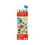 Caran d’Ache Kawaii Swiss Mountains Fibralo Felt Pens 6 Pack – Water Soluble Fibre-Tipped Colouring Pens in Cardboard Box