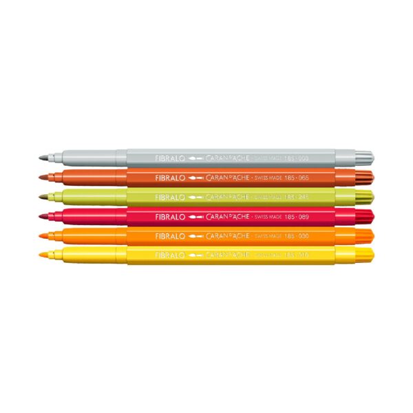 Caran d’Ache Kawaii Cute Animals Fibralo Felt Pens 6 Pack – Water Soluble Fibre-Tipped Colouring Pens in Cardboard Box