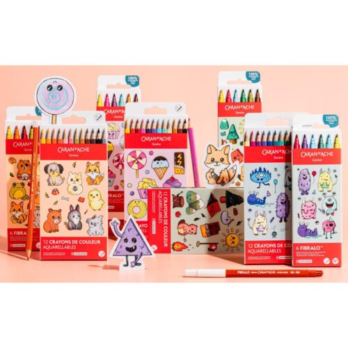 Caran d'Ache Bloom Fibralo Brush Pens 6 Pack – Water Soluble Fibre-Tipped Brush Pens in Cardboard Box 9 Caran d’Ache Kawaii Swiss Mountains Fibralo Felt Pens 6 Pack – Water Soluble Fibre-Tipped Colouring Pens in Cardboard Box