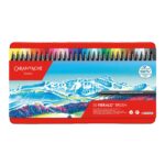 Caran d’Ache Fibralo Brush Pens 30 Colours – Water Soluble Fibre-Tipped Brush Pens, Metal Tin for Drawing, Calligraphy & Watercolour