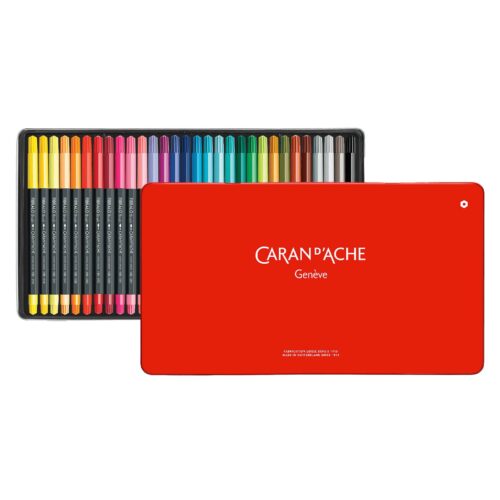 Caran d'Ache Fibralo Brush Pens 30 Colours – Water Soluble Fibre-Tipped Brush Pens, Metal Tin for Drawing, Calligraphy & Watercolour 5 Caran d’Ache Fibralo Brush Pens 30 Colours – Water Soluble Fibre-Tipped Brush Pens, Metal Tin for Drawing, Calligraphy & Watercolour