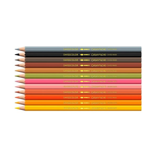 Caran d'Ache Kawaii Cute Animals Swisscolor Aquarelle Colour Pencils 12 Pack – Water Soluble Colouring Pencils in Cute Cardboard Box 2 CRD 1285.803 3