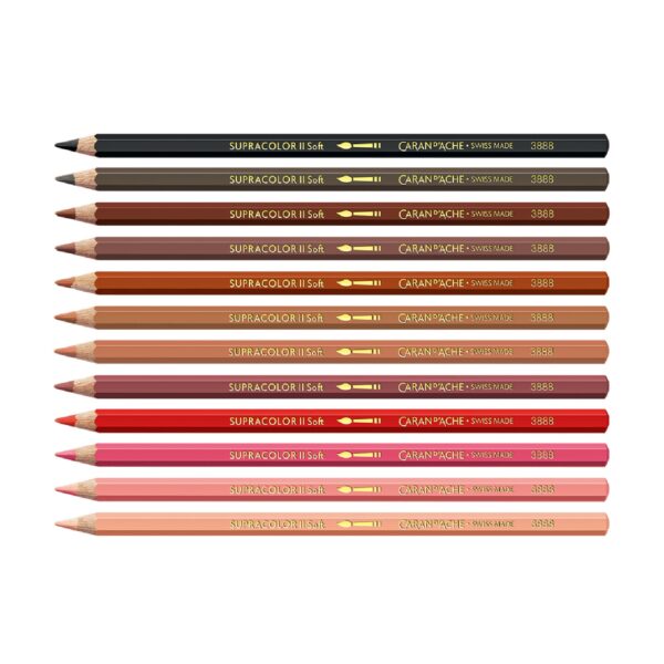 Caran d'Ache Nina Cosford Creative Tin Set 13 Piece – 12 Supracolor Aquarelle Pencils, Brush & Online Creative Class 2 CRD 3000.423 3