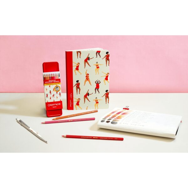 Caran d'Ache Nina Cosford Creative Tin Set 13 Piece – 12 Supracolor Aquarelle Pencils, Brush & Online Creative Class 4 CRD 3000.423 5