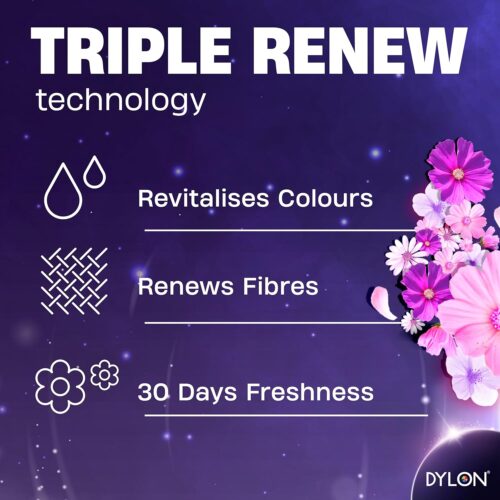 Dylon Colour Detergent Renew 1.5L – Gently Cleans, Revitalises Colours & Renews Fibres, 30 Washes for Coloured Clothes