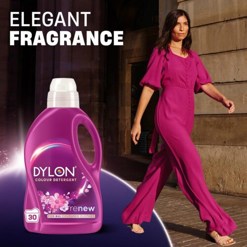 Dylon Colour Detergent Renew 1.5L – Gently Cleans, Revitalises Colours & Renews Fibres, 30 Washes for Coloured Clothes
