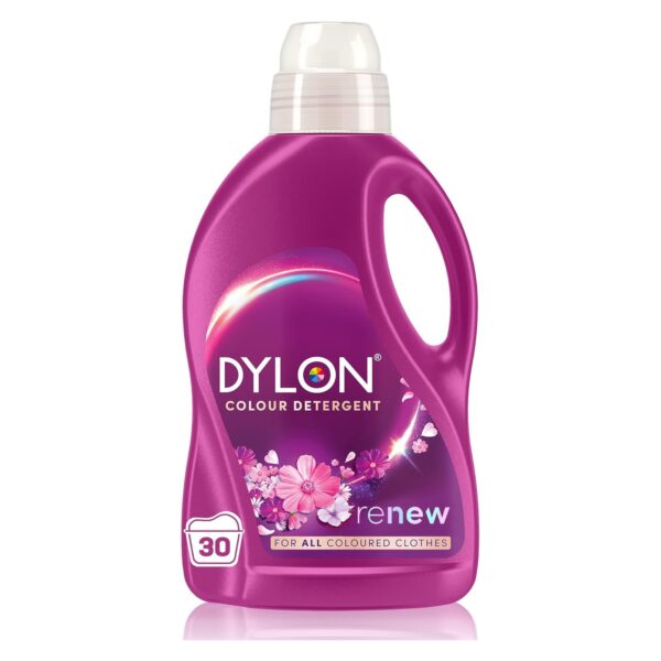 Dylon Colour Detergent Blossom Renew 1.5L – Gently Cleans, Revitalises Colours & Renews Fibres, 30 Washes for Coloured Clothes