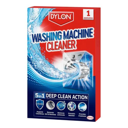 Dylon Washing Machine Cleaner 75g – 5 in 1 Deep Clean Action, Removes Limescale, Dirt & Odours, 1 Treatment