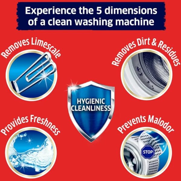 Dylon Washing Machine Cleaner 75g – 5 in 1 Deep Clean Action, Removes Limescale, Dirt & Odours, 1 Treatment 6 Dylon Washing Machine Cleaner 75g – 5 in 1 Deep Clean Action, Removes Limescale, Dirt & Odours, 1 Treatment