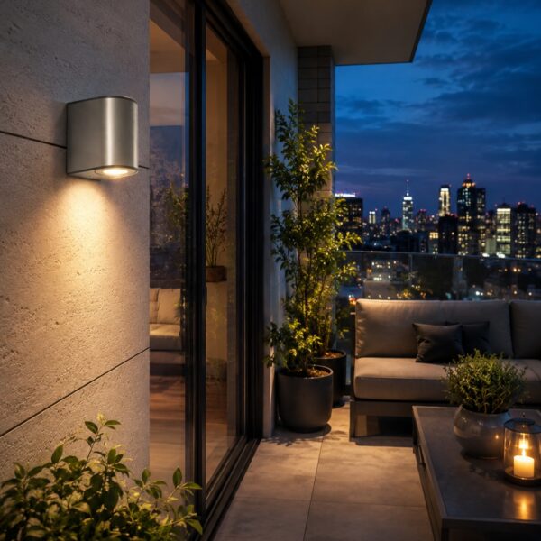 LUTEC Gemini Stainless Steel LED Outdoor Wall Light 9W – 2 x 250 Lumens, 4000K Daylight, IP54 Weather Resistant 3 LCT 0361 4