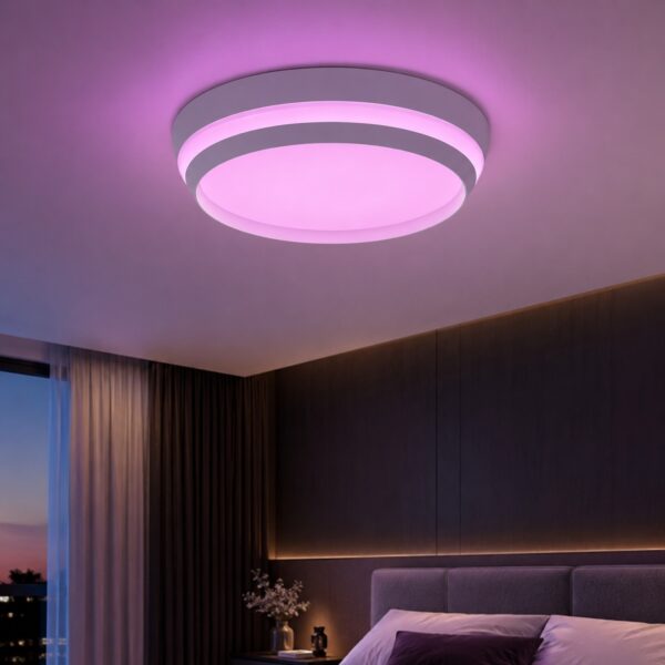 LUTEC Cepa Connect Smart LED Ceiling Light 45cm White – 40W 2100 Lumens, RGB & Tunable White, Bluetooth Mesh Dimmable 7 LUTEC Cepa Connect Smart LED Ceiling Light 45cm White – 40W 2100 Lumens, RGB & Tunable White, Bluetooth Mesh Dimmable