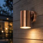 LUTEC Architectural Copper LED Outdoor Wall Light 5.5W – 380 Lumens, 3000K Warm White, IP44 Weather Resistant