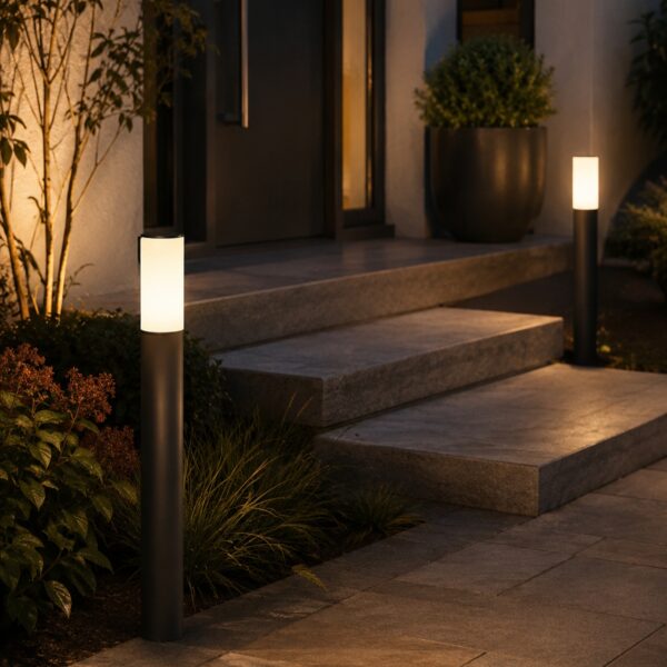 LUTEC Cyra LED Outdoor Bollard Light 65cm Black – 8W 500 Lumens, 3000K Warm White, IP54 Adjustable Garden Light 6 LUTEC Cyra LED Outdoor Bollard Light 65cm Black – 8W 500 Lumens, 3000K Warm White, IP54 Adjustable Garden Light