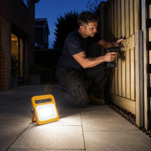 LUTEC Utin Portable LED Work Light 10W Yellow – 5000K Daylight, IP54 Weather Resistant, Adjustable Carry Stand 13 LUTEC Utin Portable LED Work Light 10W Yellow – 5000K Daylight, IP54 Weather Resistant, Adjustable Carry Stand