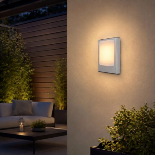 LUTEC Face LED Outdoor Wall Light 13W – 800 Lumens, 3000K Warm White, IP44 Stainless Steel Exterior Light 13 LUTEC Face LED Outdoor Wall Light 13W – 800 Lumens, 3000K Warm White, IP44 Stainless Steel Exterior Light