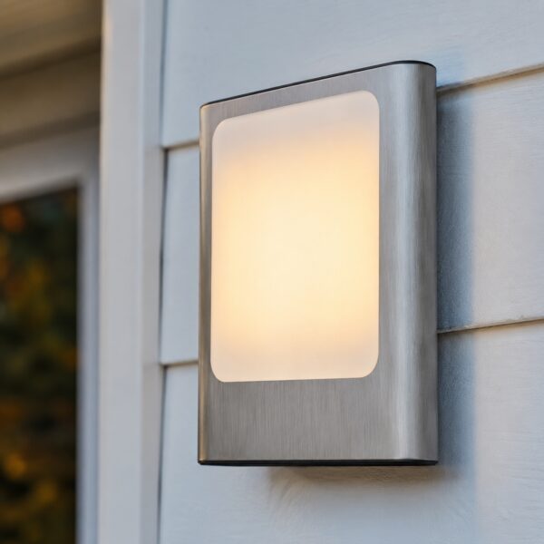 LUTEC Face LED Outdoor Wall Light 13W – 800 Lumens, 3000K Warm White, IP44 Stainless Steel Exterior Light 6 LUTEC Face LED Outdoor Wall Light 13W – 800 Lumens, 3000K Warm White, IP44 Stainless Steel Exterior Light