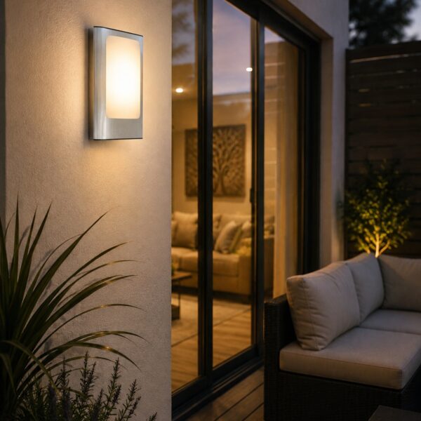 LUTEC Face LED Outdoor Wall Light 13W – 800 Lumens, 3000K Warm White, IP44 Stainless Steel Exterior Light 7 LUTEC Face LED Outdoor Wall Light 13W – 800 Lumens, 3000K Warm White, IP44 Stainless Steel Exterior Light