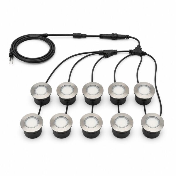 LUTEC TwiLight LED Deck Lights (10 Pack) – 1W 4000K Bright White, IP67 Waterproof Recessed Outdoor Deck & Floor Lights 6 LUTEC TwiLight LED Deck Lights (10 Pack) – 1W 4000K Bright White, IP67 Waterproof Recessed Outdoor Deck & Floor Lights