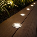 LUTEC TwiLight LED Deck Lights (10 Pack) – 1W 4000K Bright White, IP67 Waterproof Recessed Outdoor Deck & Floor Lights
