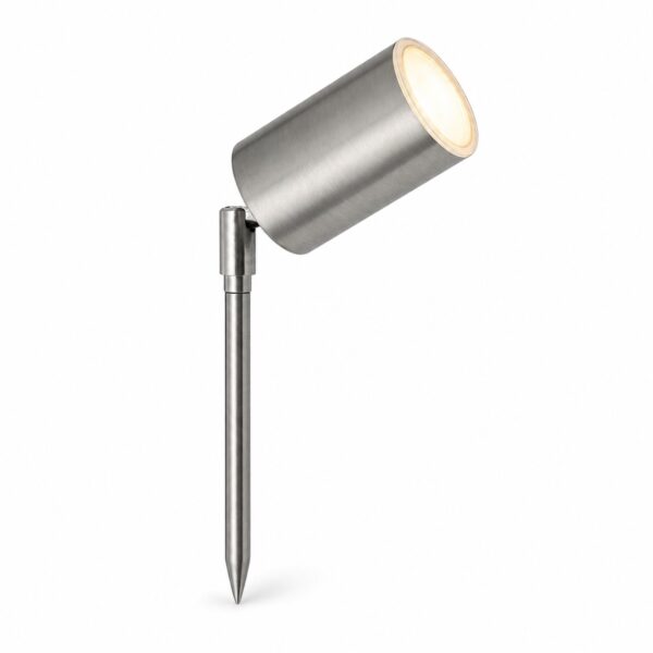 LUTEC Rado Stainless Steel Outdoor Garden Spike Spotlight – GU10 Max 35W, IP44 Weather Resistant, Adjustable Head 7 LUTEC Rado Stainless Steel Outdoor Garden Spike Spotlight – GU10 Max 35W, IP44 Weather Resistant, Adjustable Head