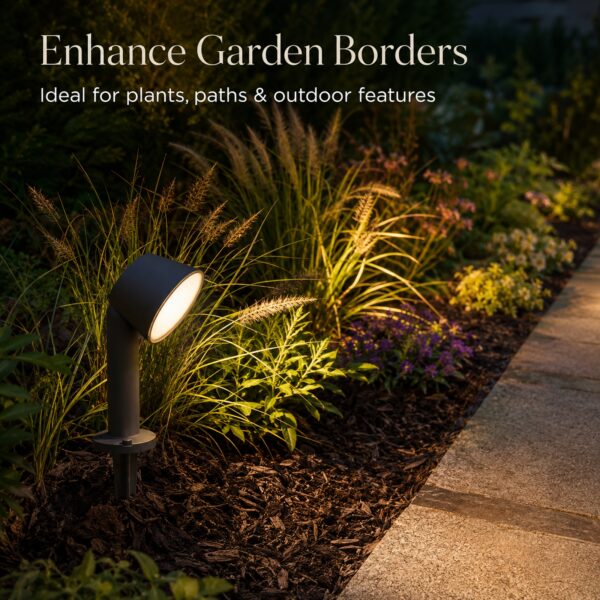 LUTEC Dakota Smart LED Garden Spike Light 12W Grey – 800 Lumens, 2700K–6500K Adjustable White, Bluetooth IP54 3 LUTEC Dakota Smart LED Garden Spike Light 12W Grey – 800 Lumens, 2700K–6500K Adjustable White, Bluetooth IP54