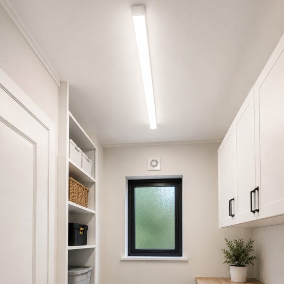 Moon Storm 50W LED Slim Batten Light 1500mm 5FT – 6000 Lumens, 3000K/4000K/6500K CCT Switchable, 120 Degree Beam