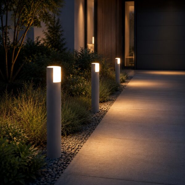 LUTEC Cyra LED Outdoor Bollard Light 65cm Grey – 8.2W 500 Lumens, 3000K Warm White, IP54, 350 Degree Rotatable 3 LUTEC Cyra LED Outdoor Bollard Light 65cm Grey – 8.2W 500 Lumens, 3000K Warm White, IP54, 350 Degree Rotatable
