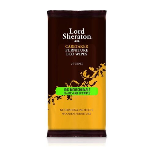 Lord Sheraton Caretaker Furniture Eco Wipes (24 Wipes) – Multi-Surface Furniture Cleaner, Removes Dirt, Dust & Grime, Fresh Scent