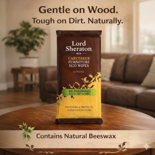 Lord Sheraton Caretaker Furniture Eco Wipes (24 Wipes) – Multi-Surface Furniture Cleaner, Removes Dirt, Dust & Grime, Fresh Scent - Image 2