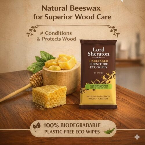 Lord Sheraton Caretaker Furniture Eco Wipes (24 Wipes) – Multi-Surface Furniture Cleaner, Removes Dirt, Dust & Grime, Fresh Scent - Image 4